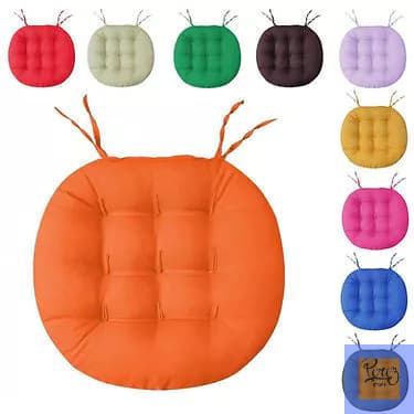 Almofada Redonda Futon 40x40 Cm para Cadeiras, Bancos e Assentos - Várias Cores