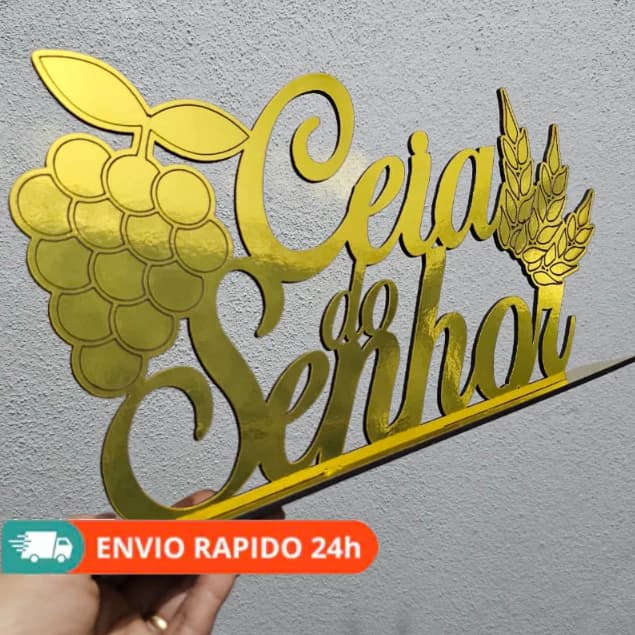Placa CEIA DO SENHOR para santa ceia em MDF