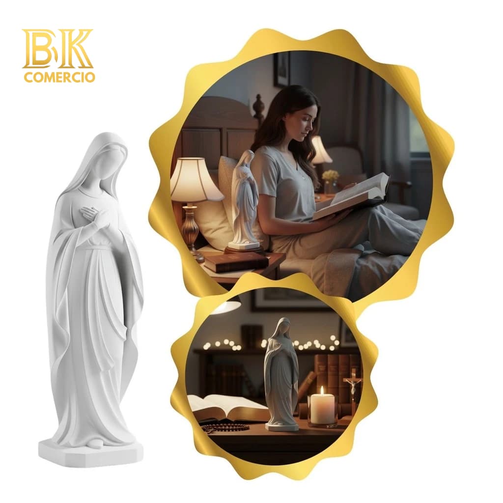 Escultura Enfeite Nossa Senhora Mini Decorativa Religiosa