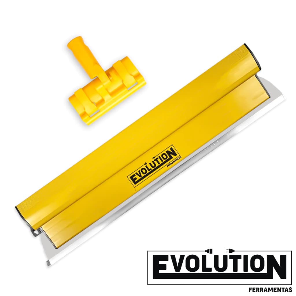 Desempenadeira Evolution + Suporte para Massa Corrida Reboco Cimento Acabamento de Parede