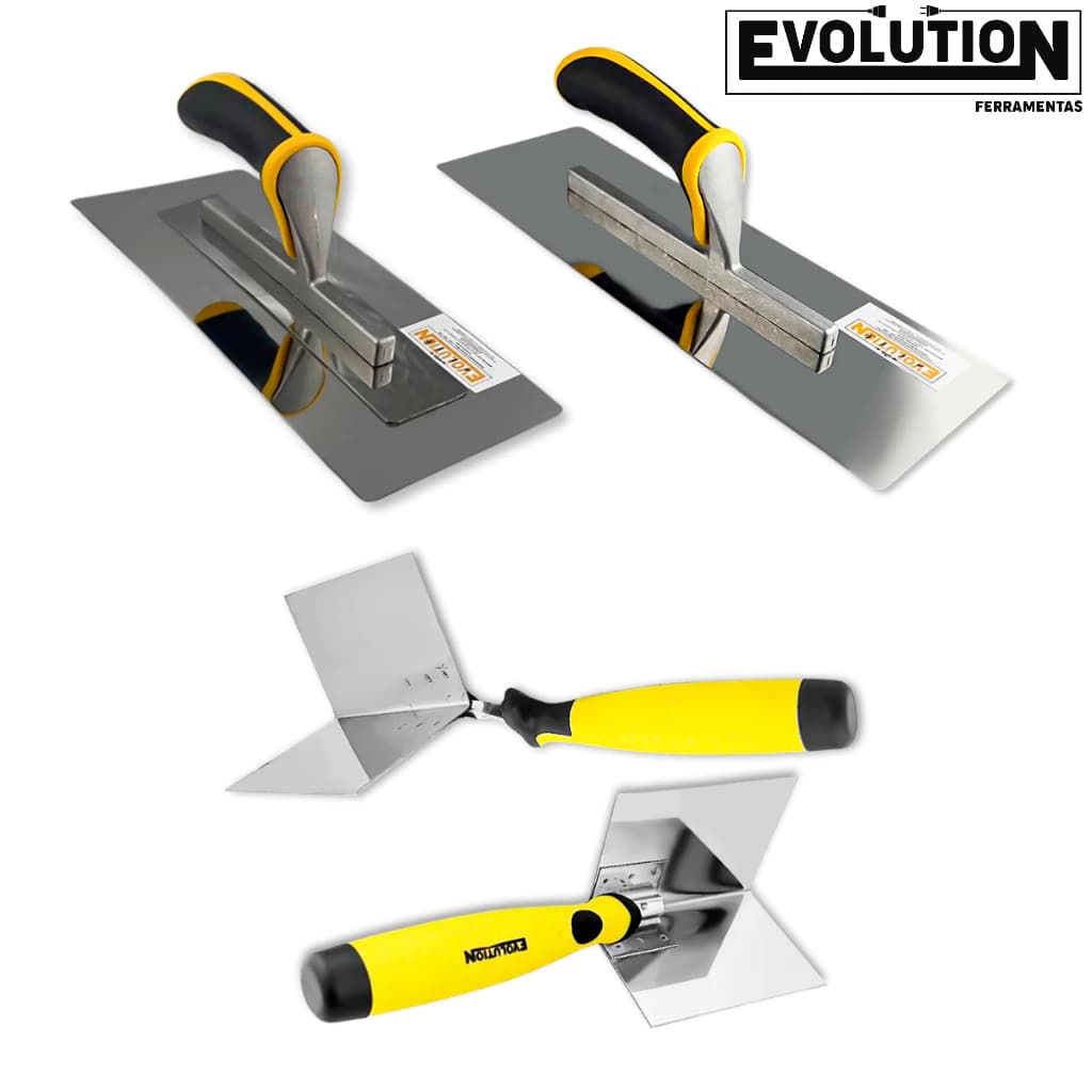 Evolution Desempenadeiras p/ Canto e Quina + Desempenadeiras Rígida e Lâmina Flexível