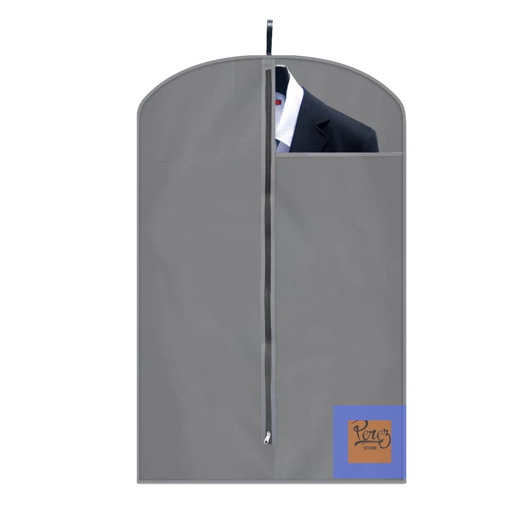 Kit 03 Capa Protetora Terno C/ Zíper Impermeável Organizador De Roupa Vestido Paletó Antimofo TNT