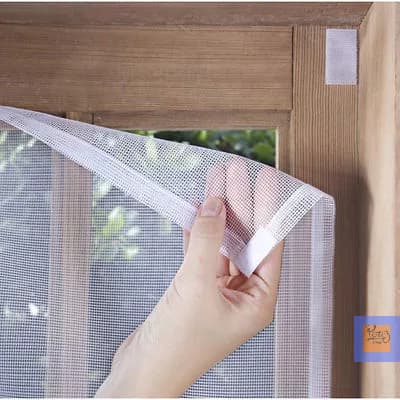 Tela Mosquiteira para Janela Anti Mosquito com Velcro Sem Furo 130x150cm/150x180cm