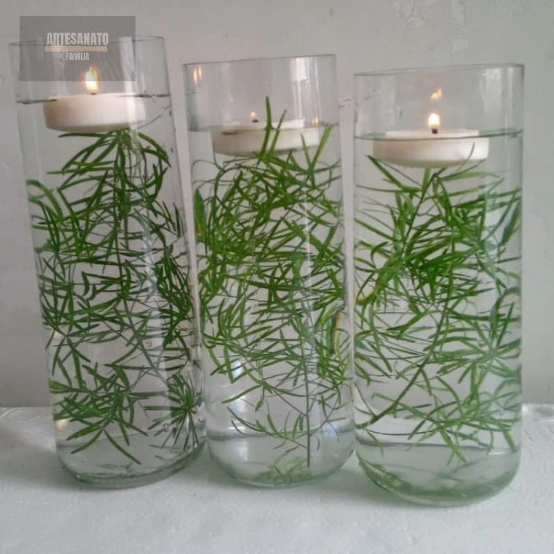kit vasos de vidro Altura  18cm,19cm e 20 cm decorativos vidro transparente decoração arranjo