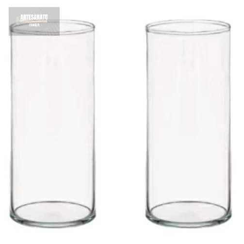 kit 2 vasos cilíndricos 20x08 Decoração aniversário Casamento decore sua Casa