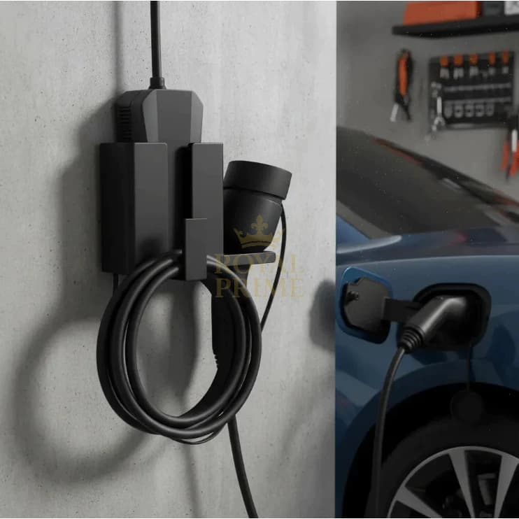 Suporte De Parede Cabo Carregador Carro Eletrico Tipo 2 Compatível BYD, Taysla, Weg, GreenV