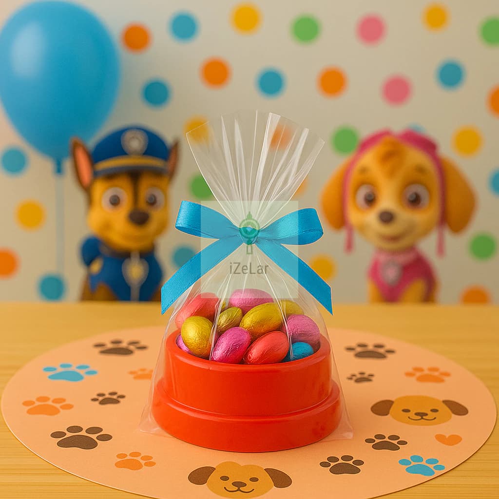 20 Lembrancinha 140ml Festa da Patrulha Canina - Decoração Centro de Mesa Aniversário Infantil Bluey
