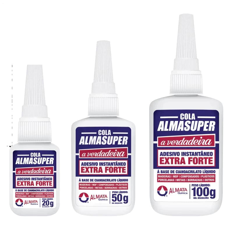 Cola Adesiva Instantânea Multiuso - ALMASUPER