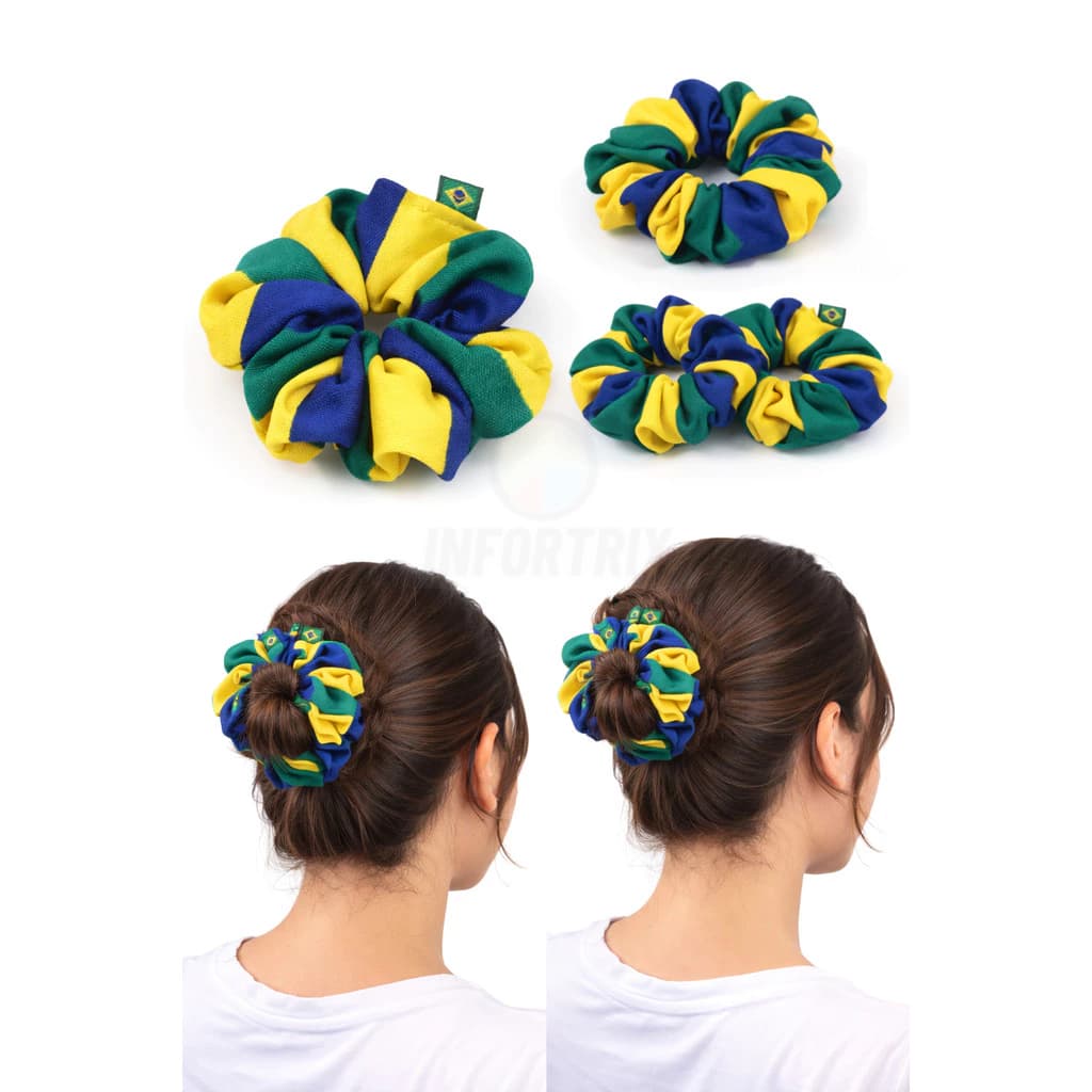 Xuxinhas Scrunchies Amarrador Elástico do Brasil para Cabelo
