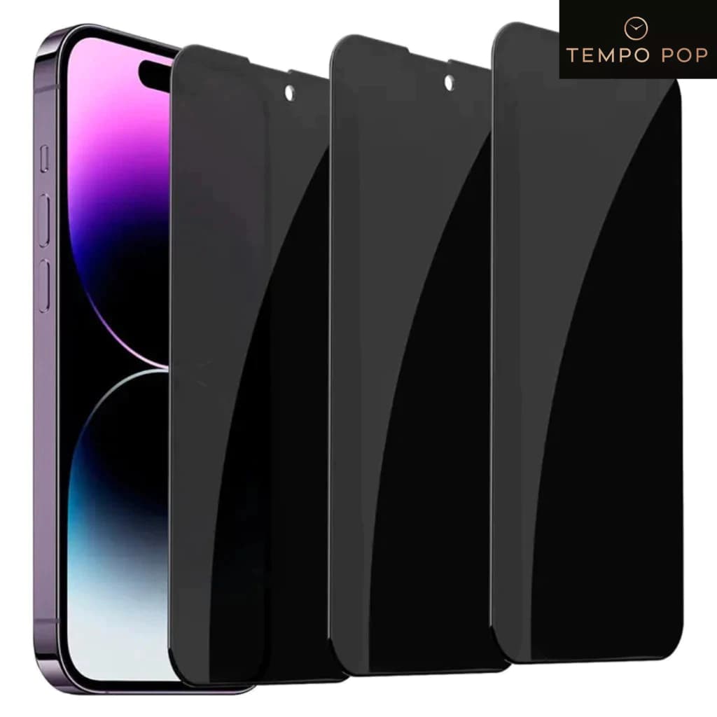 3D PRIVACIDADE PELÍCULA GROSSA Vidro Temperado para iPhone XR 11 12 13 14 15 16 17 PRO MAX PLUS