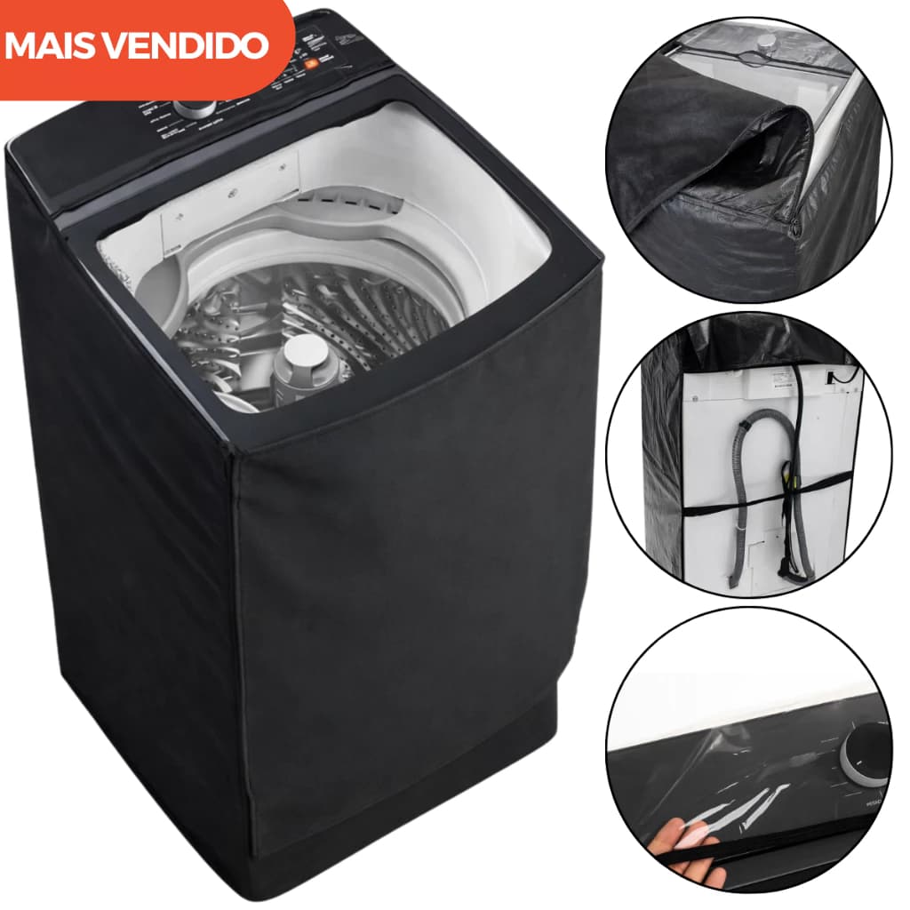 Capa Maquina Brastemp Bwf18ab 18kg Corino Premium Reforçada Impermeável Luxo