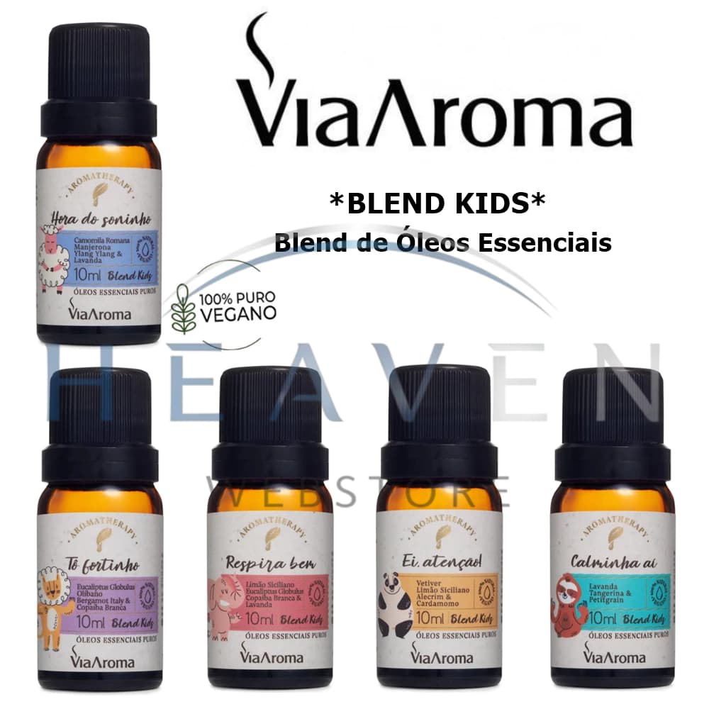 Óleo Essencial BLEND KIDS Via Aroma 100% Natural Puro e Vegano - escolha o seu