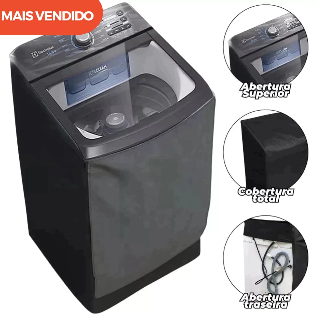 Capa Lavadora Eletrolux Lee15 14,5kg Protetora Impermeavel Reforçada