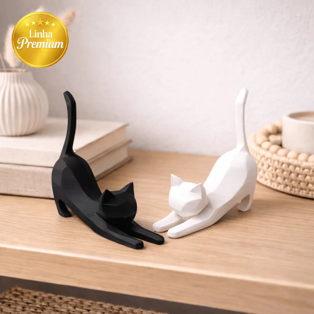 Gatos Decorativos Minimalistas Escultura Decoração Moderna Quarto Sala Presentes Felino Elegante