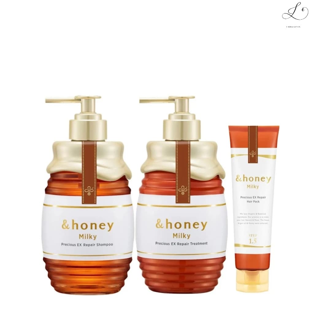 &honey - Milky Precious Ex Repair Trio Completo (Steps 1.0 500ml + 1.5 130g + 2.0 500g)