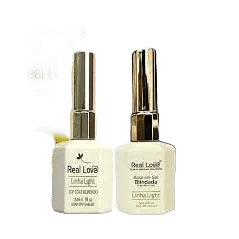 Kit Top Coat e Base BLINDADO Para Unhas -Linha Light 15ml /Real Love /Base blindada