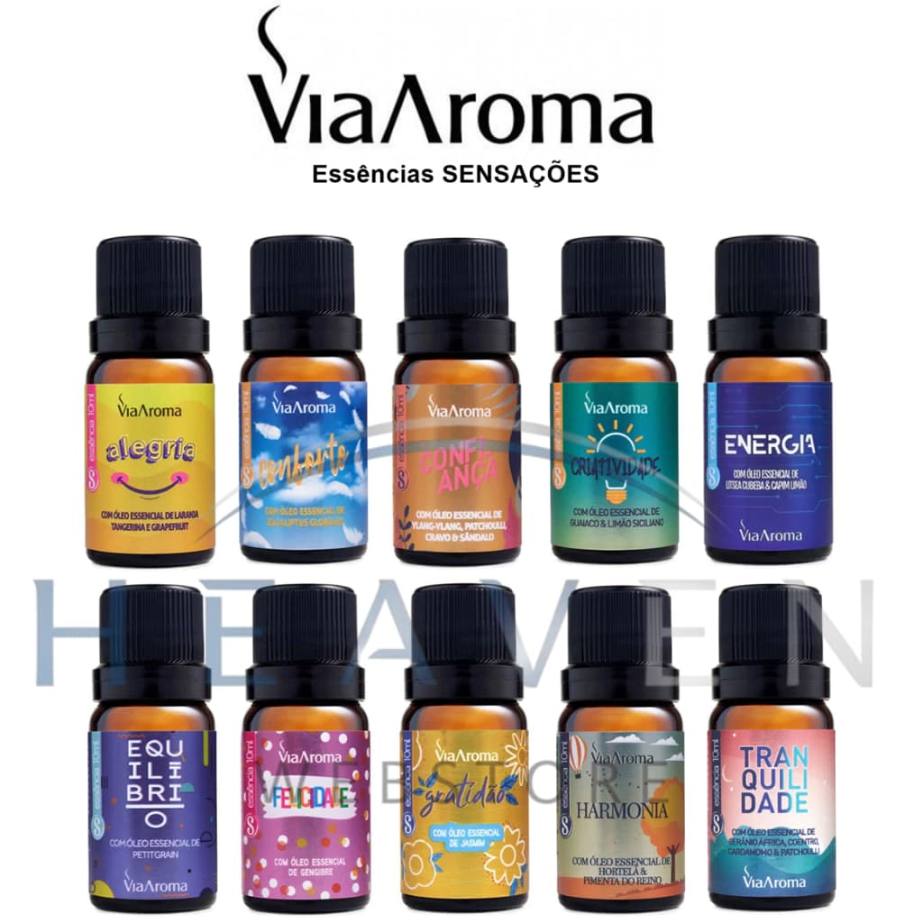 Essência Via Aroma Sensações Aromatizador Difusor - Escolha o Seu Aroma