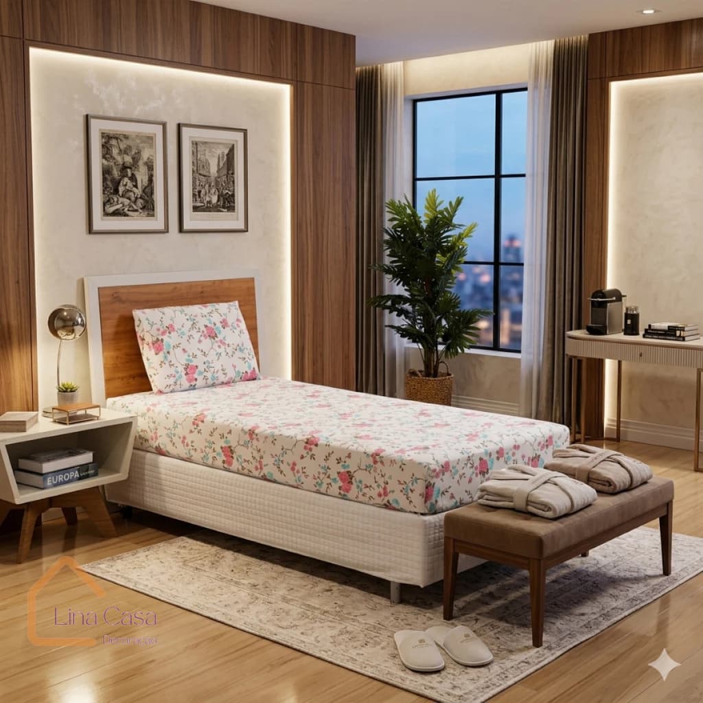 Kit 5 Lençol Solteiro 3 Peças Microfibra Jogo de Cama Macio Confortável Econômico