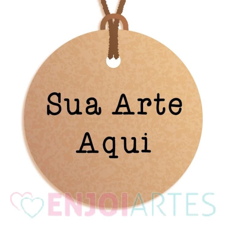 Tag Kraft ou Branca 4x4 cm | Personalizada com a sua frase, sua logo ou sua arte| Para Lembrancinhas, brindes,