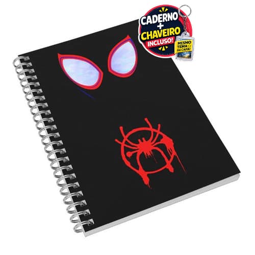 Caderno Universitário Spiderman Miles Comic 1, 10 e 15 Matérias Escolar Capa Dura Animes  Desenhos