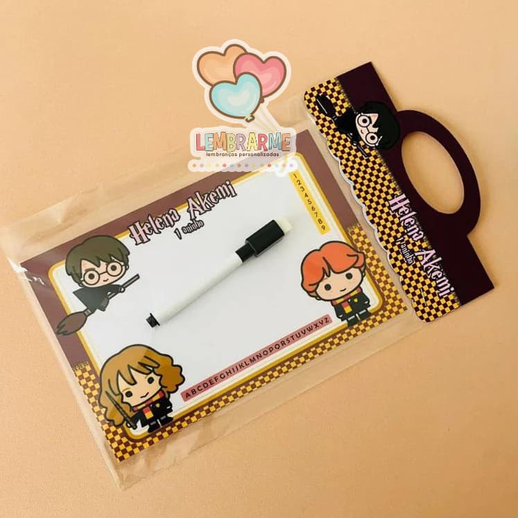 10 Lousa Mágica Harry Potter 3 em 1 Lembrancinha Personalizada - Fazemos todos os temas