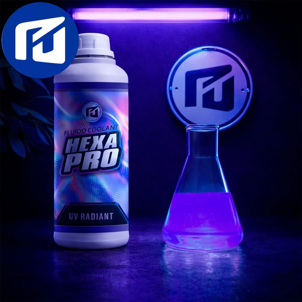 Fluido Para Water Cooler Custom Hexa Pro Radiant Reagente Uv Meia Noite - 1 Litro