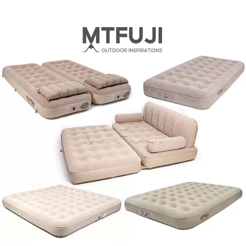 Mt.Fuji Colchão inflável automático p/ camping, cama de ar p/ 2 pes. Solteiro, casal ou família (vários modelos)