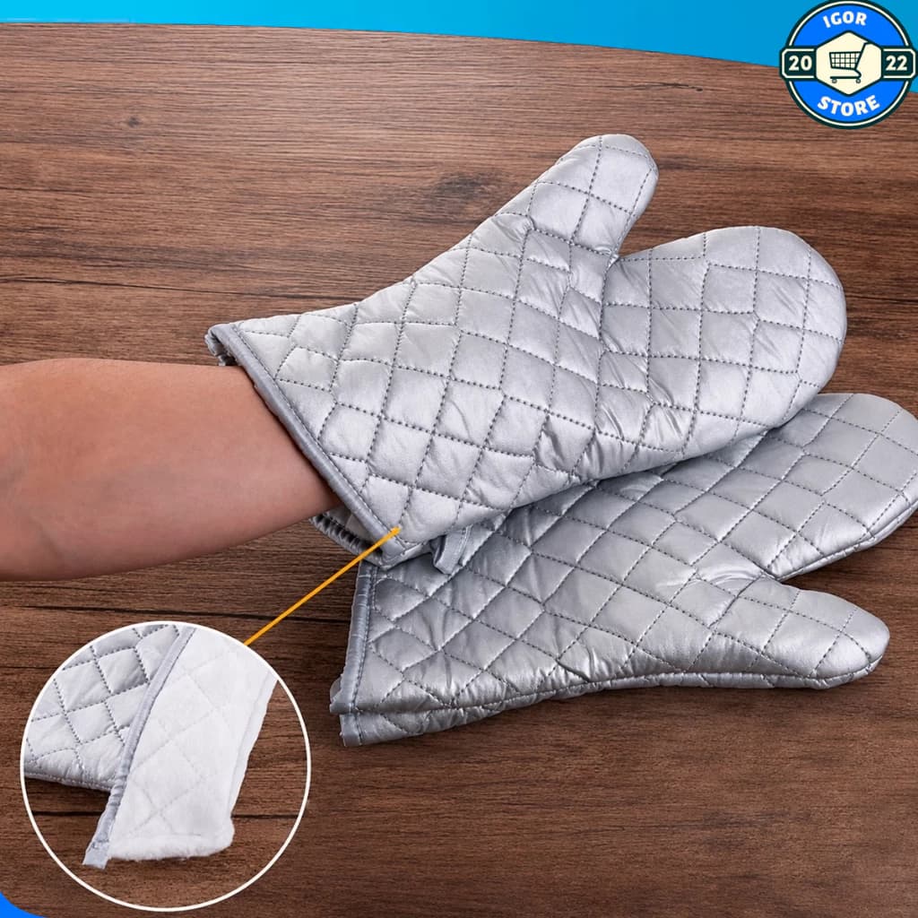 Kit 2x Luvas Térmicas Para Forno Qualidade Premium Cozinha Air Fryer Resistente ao Calor