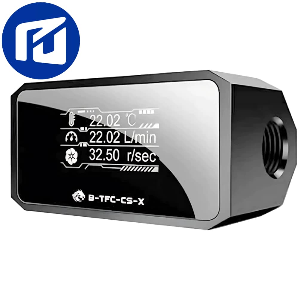 Medidor De Fluxo Ar Bykski Display Digital Water Cooler Custom - Rosca G1/4
