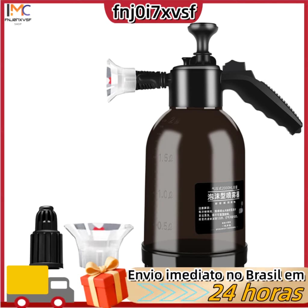 Pulverizador de espuma para lavagem de carros, frasco pulverizador de espuma manual com jato de água de ar comprimido