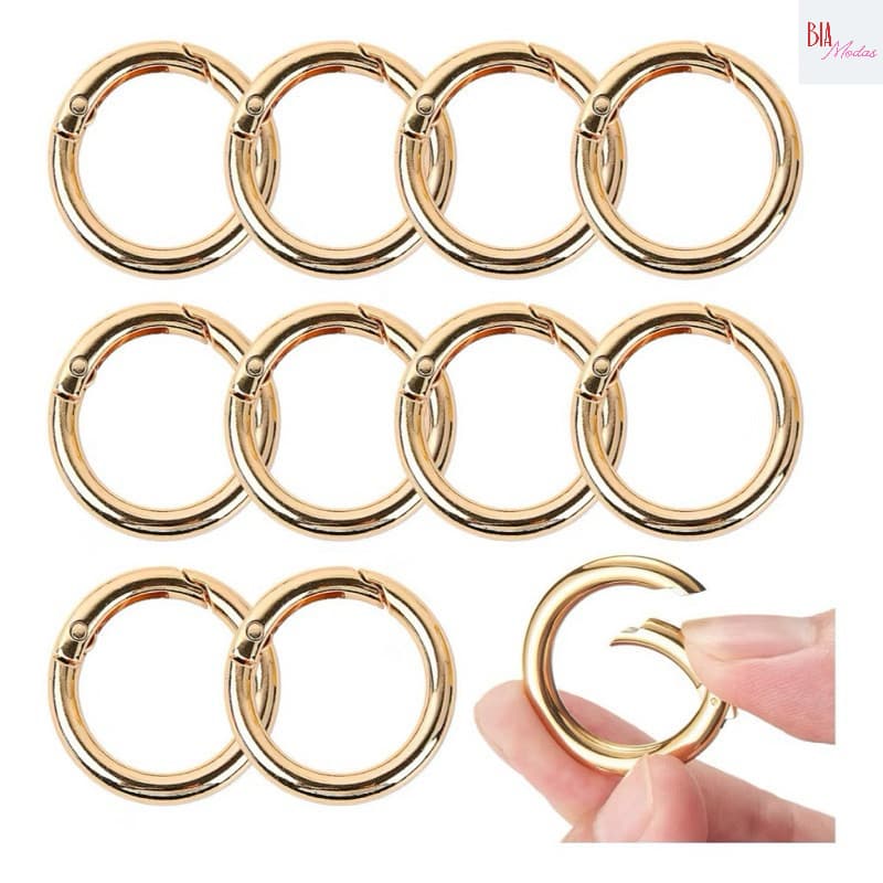 Argolas Premium Articuladas tipo Mosquetão – Kit com 10 ou 20 Unidades