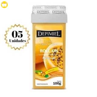 Kit c/ 05 Ceras Depilatória Roll-On Maracujá 100g - Depimiel