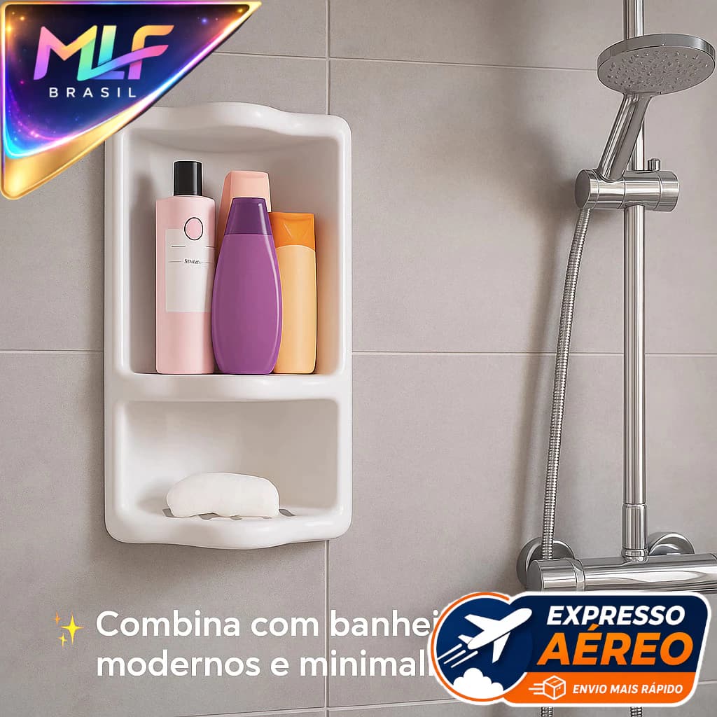Suportes para Banheiro Porta Shampoo e Sabonete para Parede de Box Solução Prática e Funcional