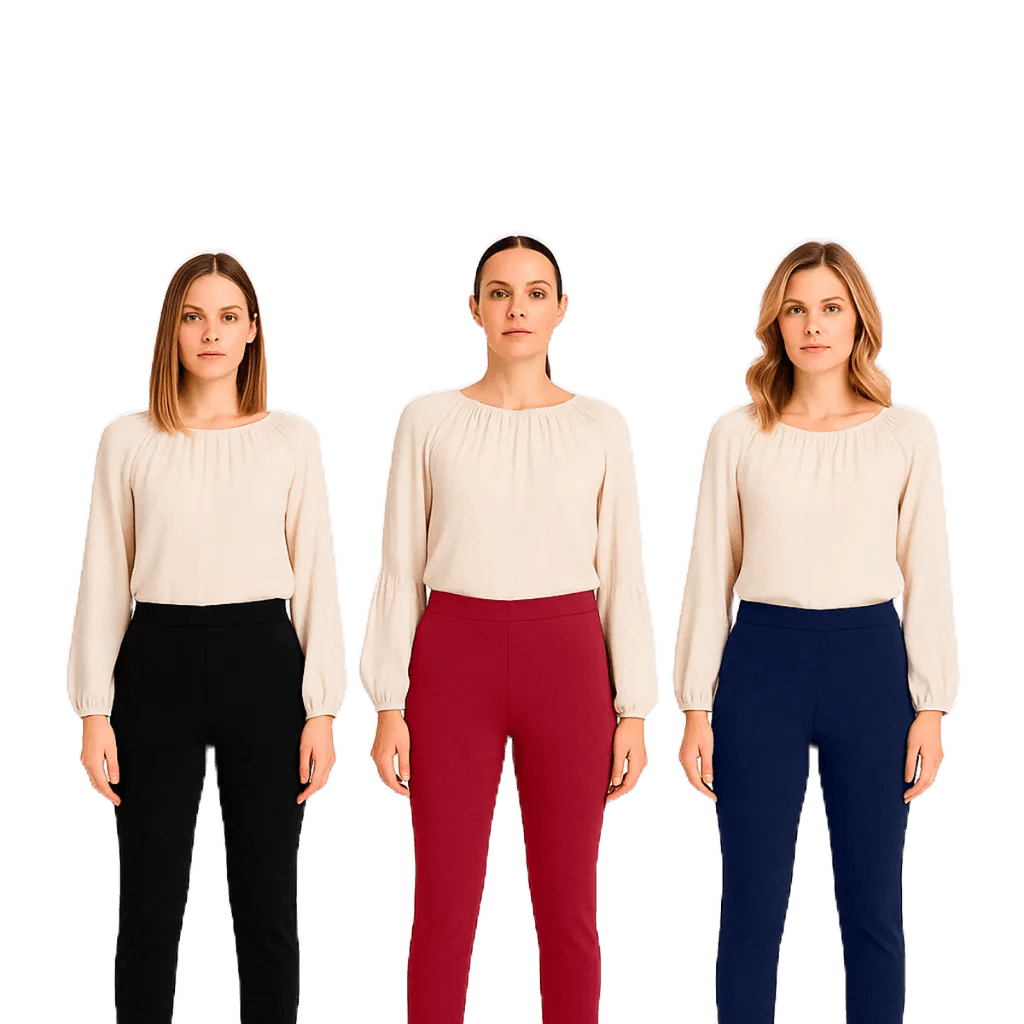 Calça Feminina Gorgurão Gancho Alto com elástico