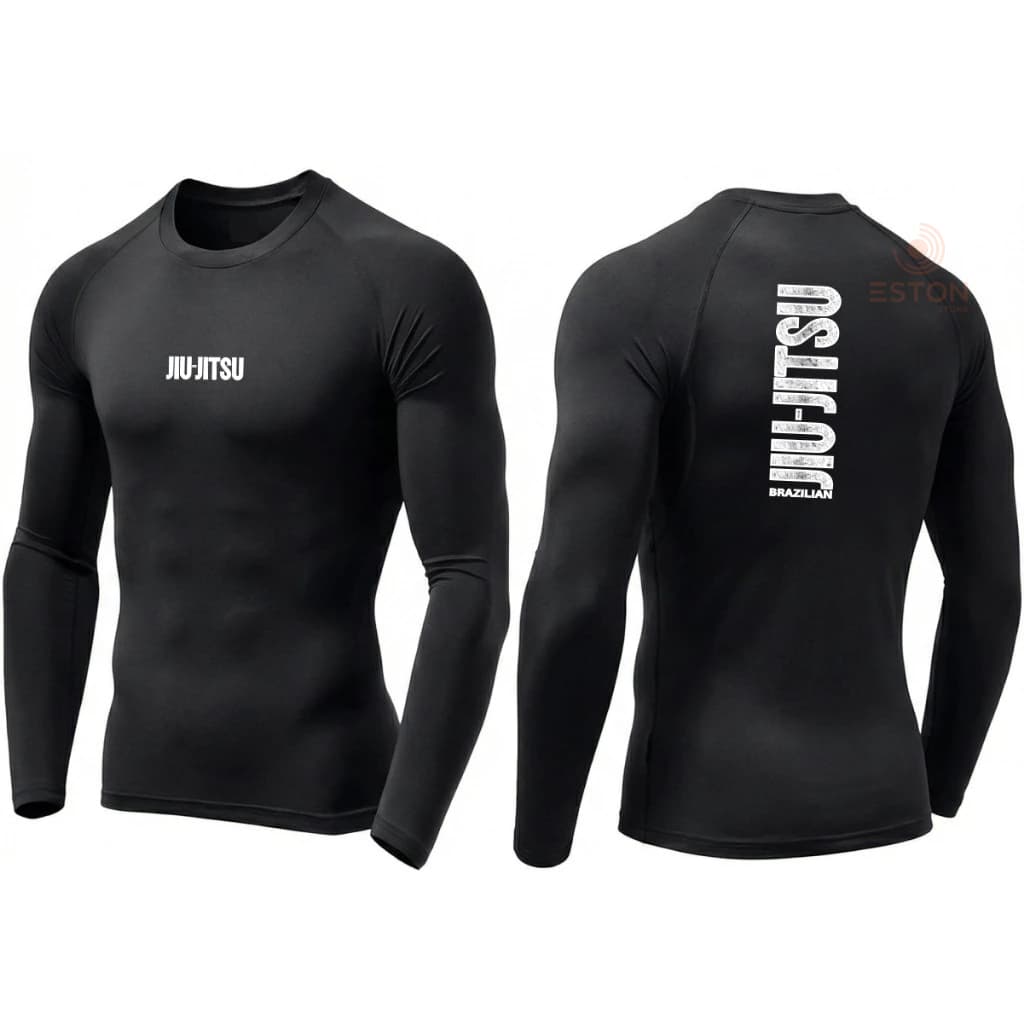 Rash Guard Jiu Jitsu UV 50+ Camisa de Compressão MMA Muay Thai Treino