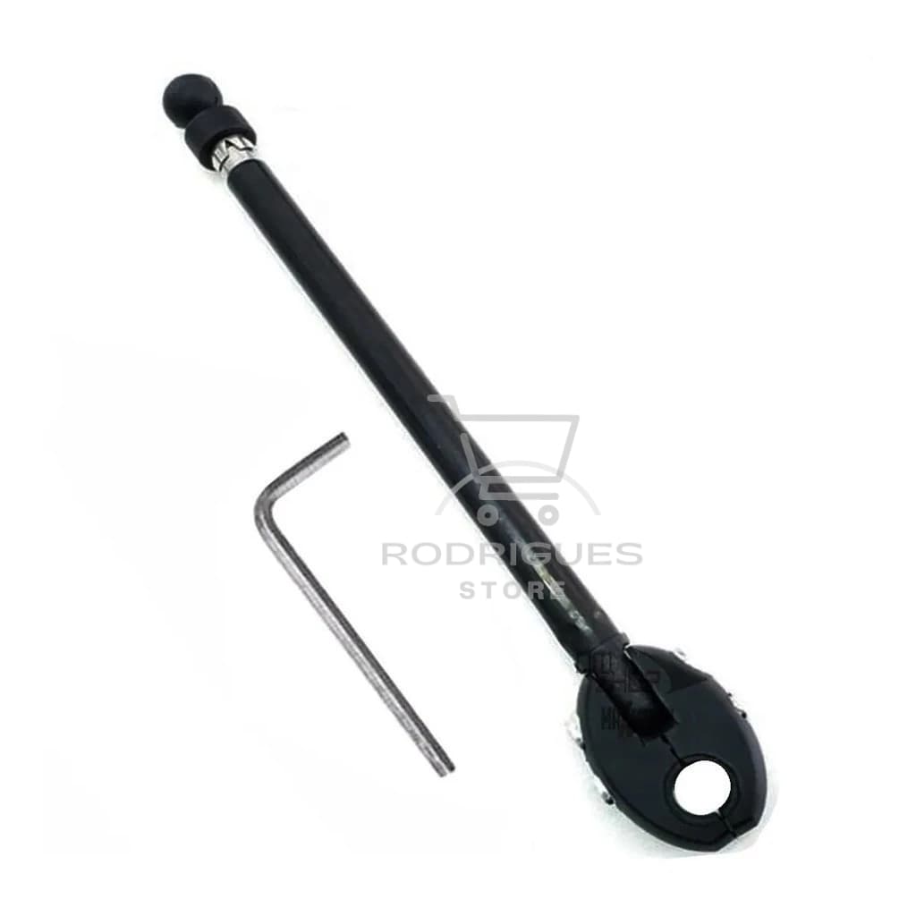 Antena Moto Corta Linha Pipa Anti Cerol Retrovisor 6 Estágios 10MM Preta