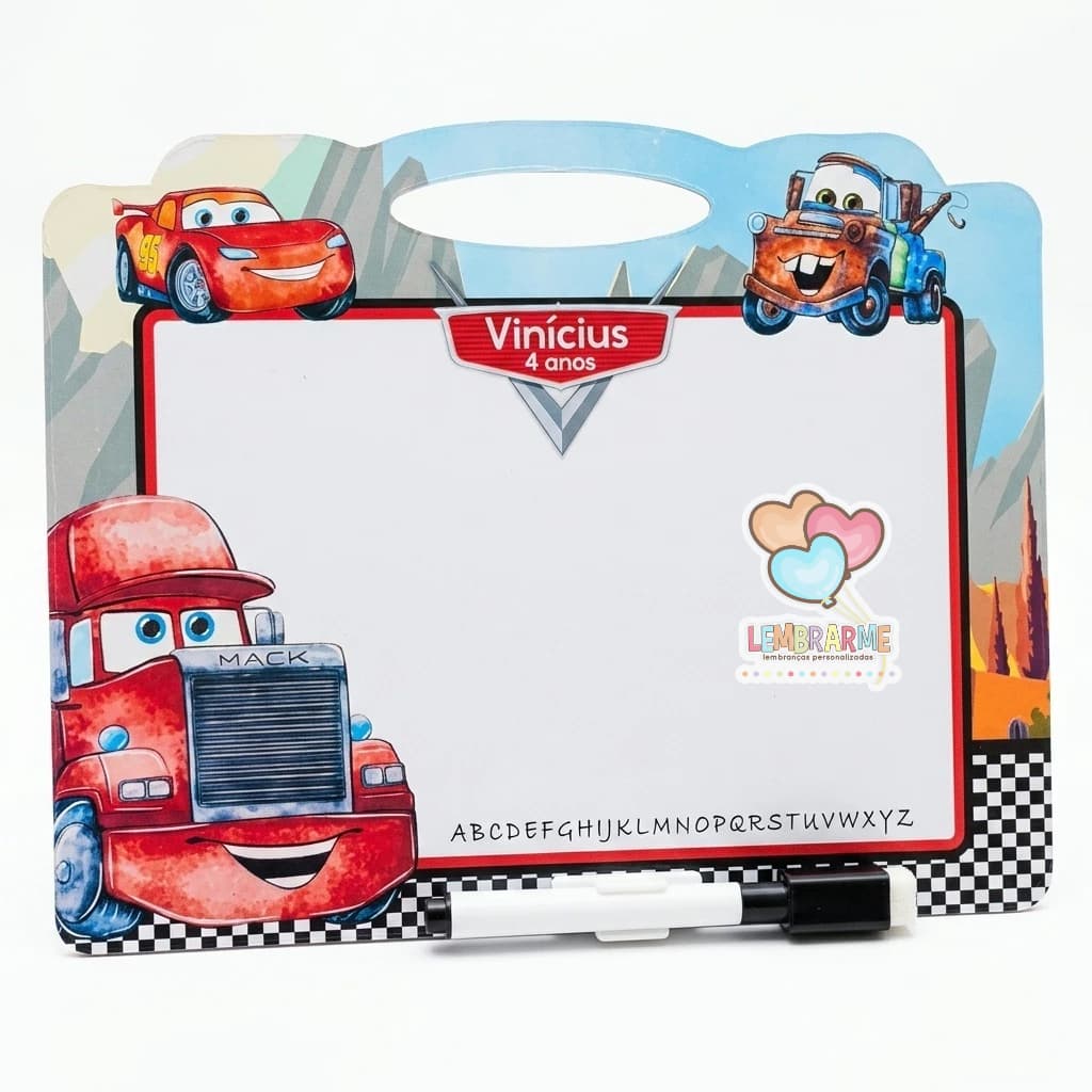 Kit 10 Lousa Mágica Cartonada Personalizada Com Caneta - FAZEMOS QUALQUER TEMA