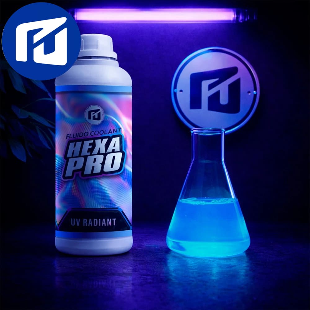 Fluido Para Water Cooler Custom Hexa Pro Radiant Reagente Uv Ártico - 1 Litro