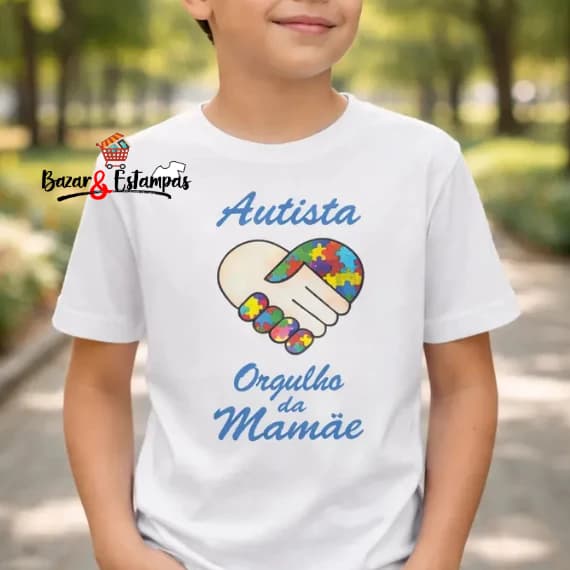 1 Camiseta orgulho Autista Camisa Abril Azul Campanha Autismo Unissex