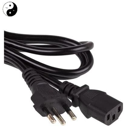Cabo de Força Tripolar P/ Fonte Pc Monitor Padrão Inmetro - 1.5M