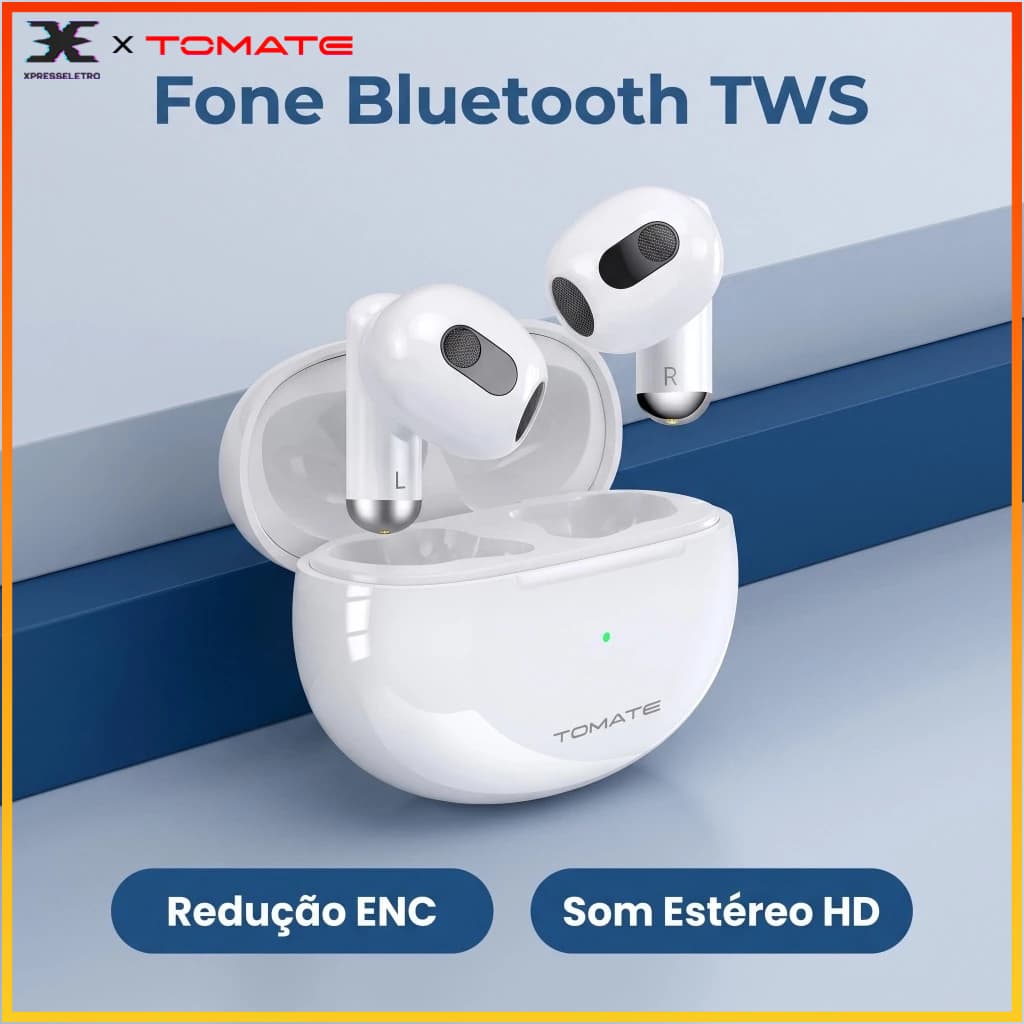 Tomate MTF-8810 Fone de Ouvido Bluetooth  Sem Fio  Redução de Ruído Som Estéreo com Microfone