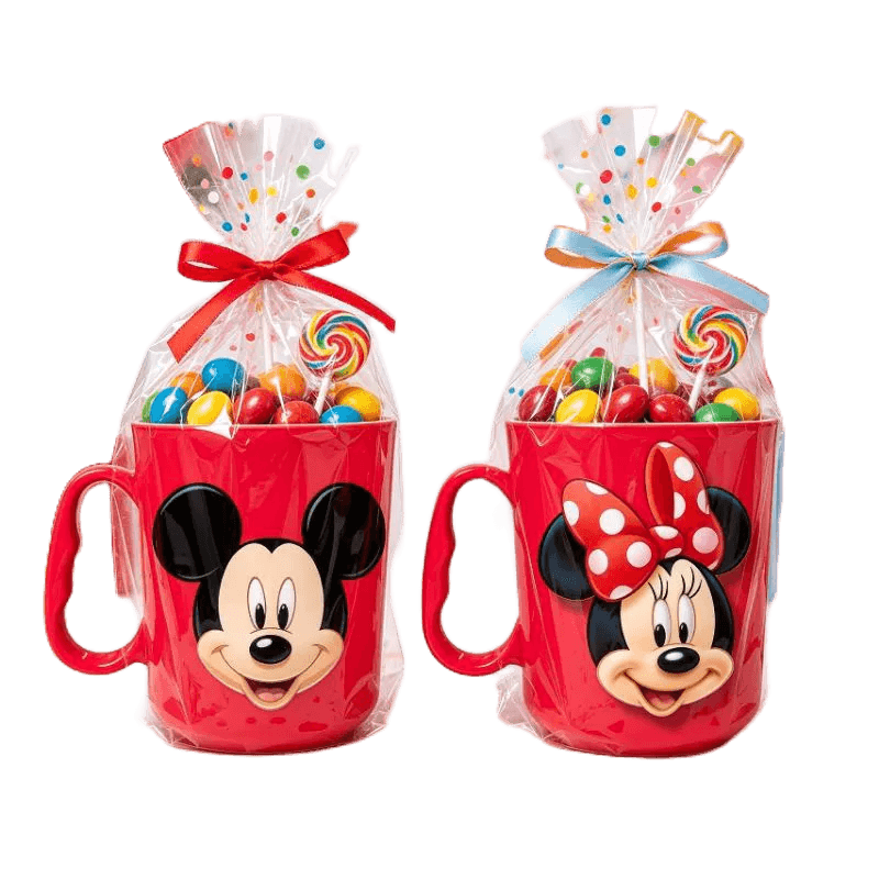 20 Canecas Adesivadas Personalizadas Mickey Mouse & Minnie Lembrancinhas Aniversários Presente