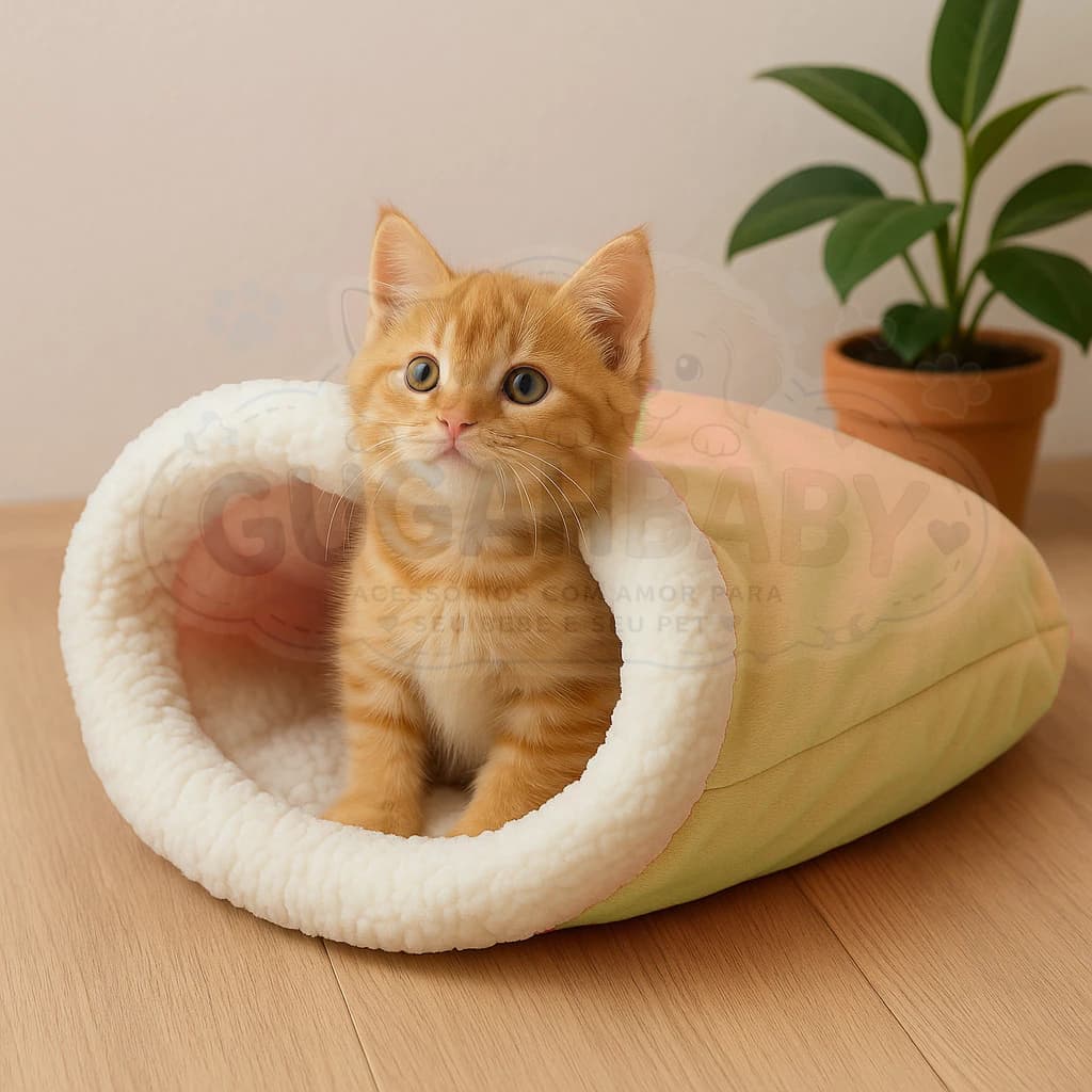 Caminha Toca de Dormir Sherpa Para Gato Caminha Pet Cama Velboa