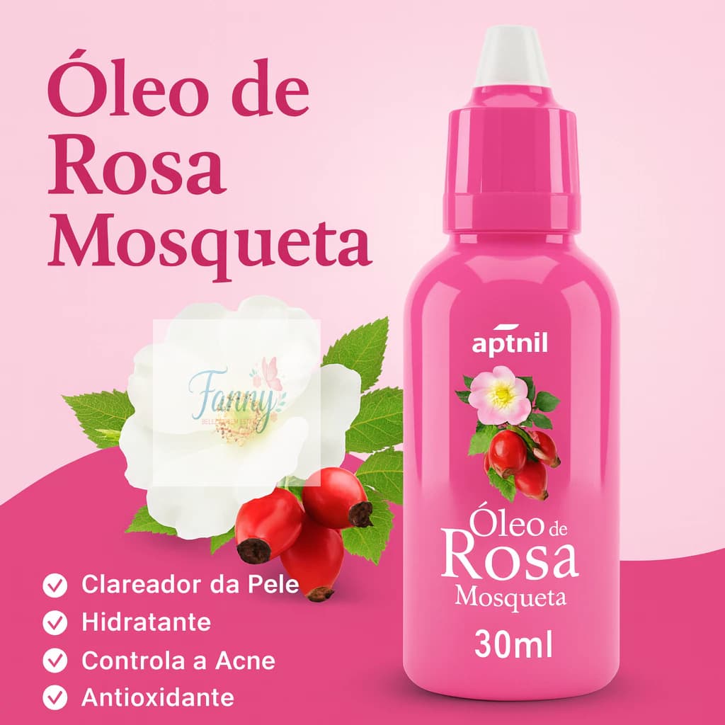Óleo de Rosa Mosqueta 30ml Clareador