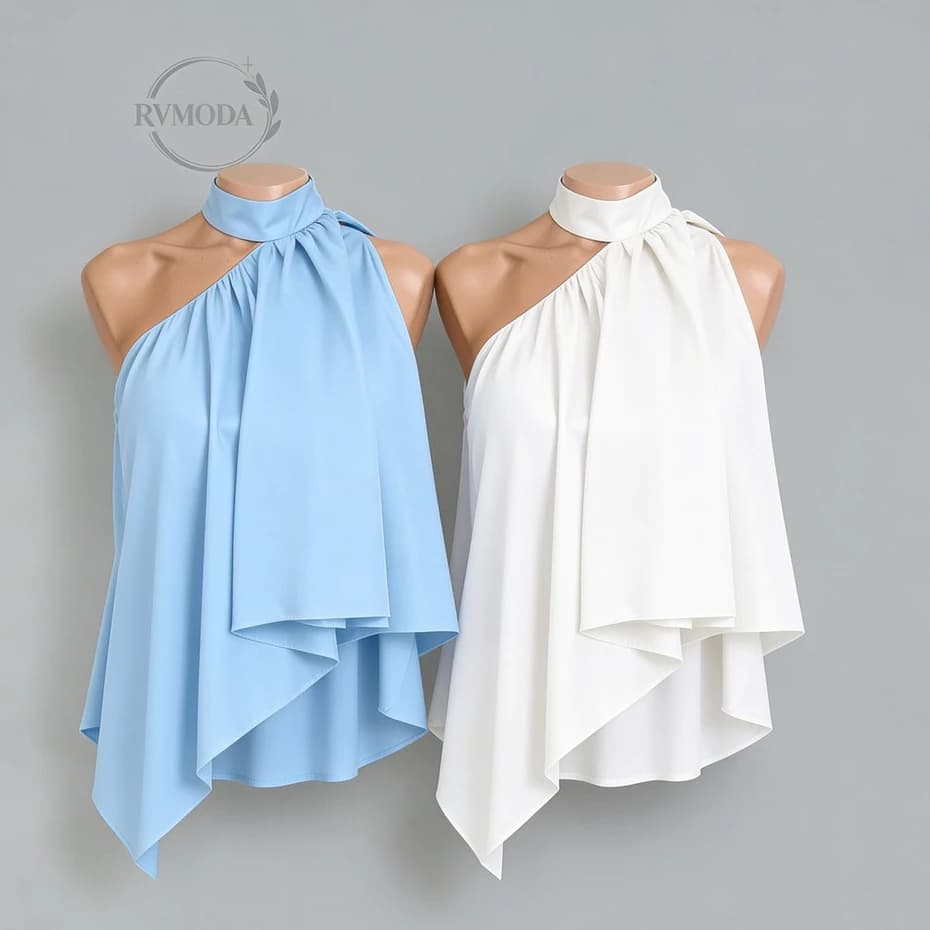 Kit 2 Cropped Blusa Feminina Estilosa Gola Alta Elegante Social 2026