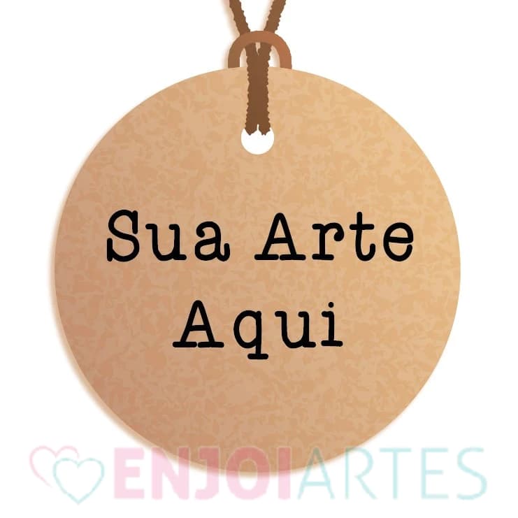 Mini tag Kraft de 2,5 cm  Personalizadas com a sua frase, sua logo ou sua arte - Inclui cordinha