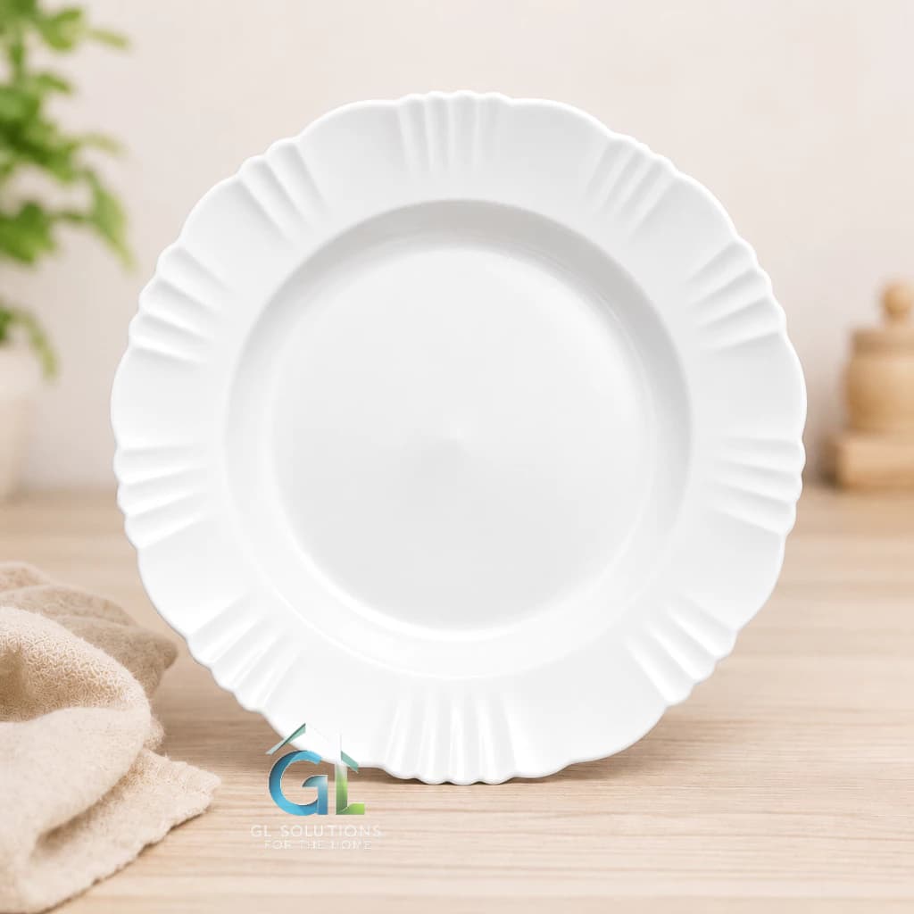 Kit até 30 Prato Fundo com Borda Branco Refeição Churrasco Festa Pratos Plastico