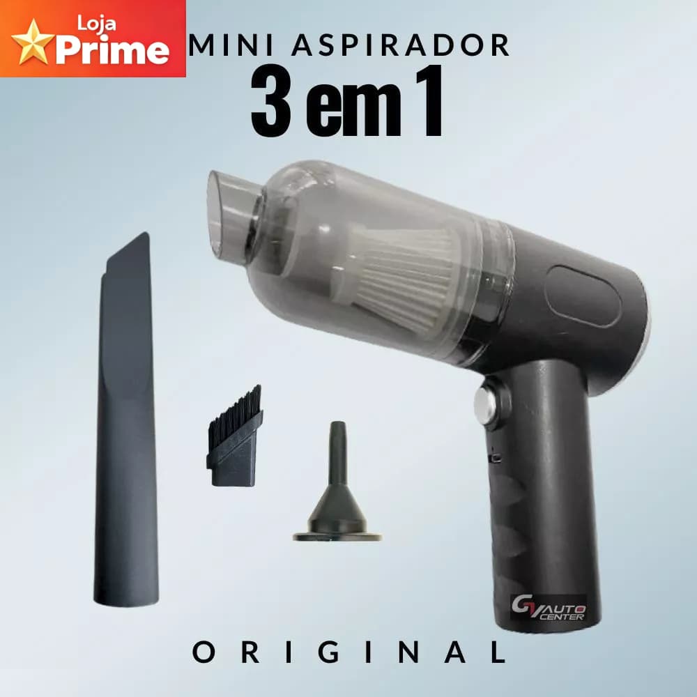 Mini Aspirador Portátil com Potente Sucção de 6000Pa para Casa e Carro