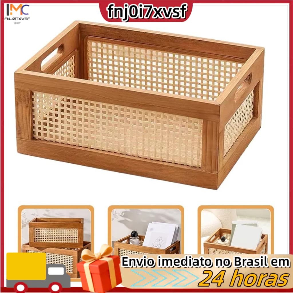 Cesto decorativo para livros, cestos trançados para armazenamento, organizador de cestos para quarto de bebê