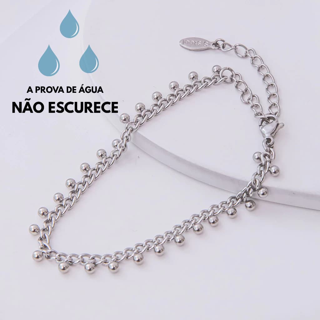 Pulseira Feminina Corrente Indiana Aço Inoxidável Banhada Luxo Qualidade Presente Dia A Dia Exclusiva